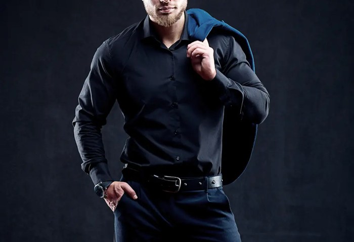 Mens black dress shirt nearby