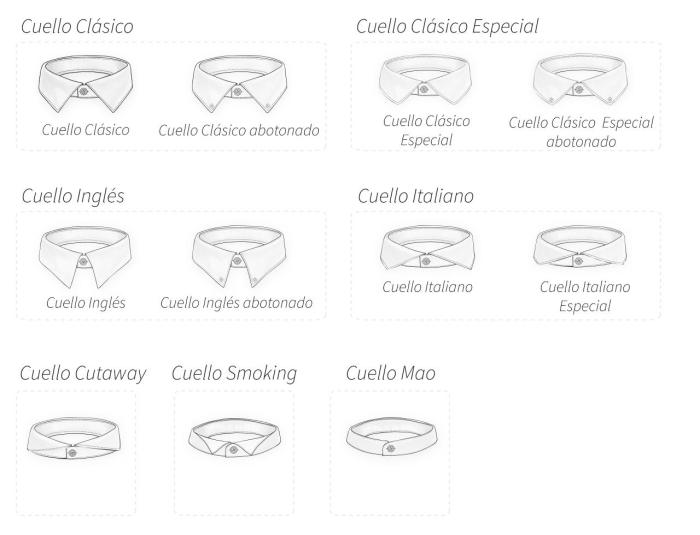 Types of collars for men's dress shirts