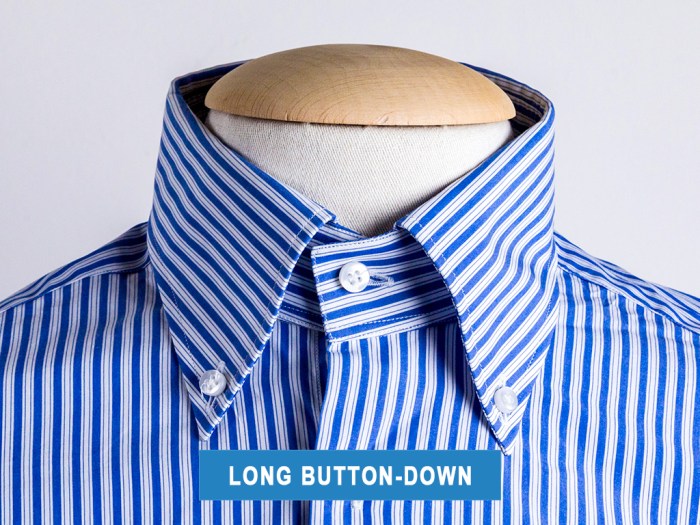 Mens dress shirt button collar